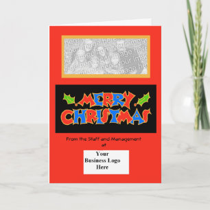 Customisable Christmas Business Photo Card