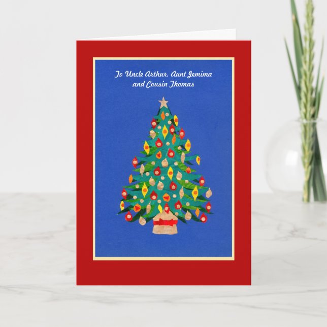 Customisable Christmas Card - Christmas Tree (Front)