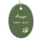 Customisable Christmas Cat Memorial Ornament