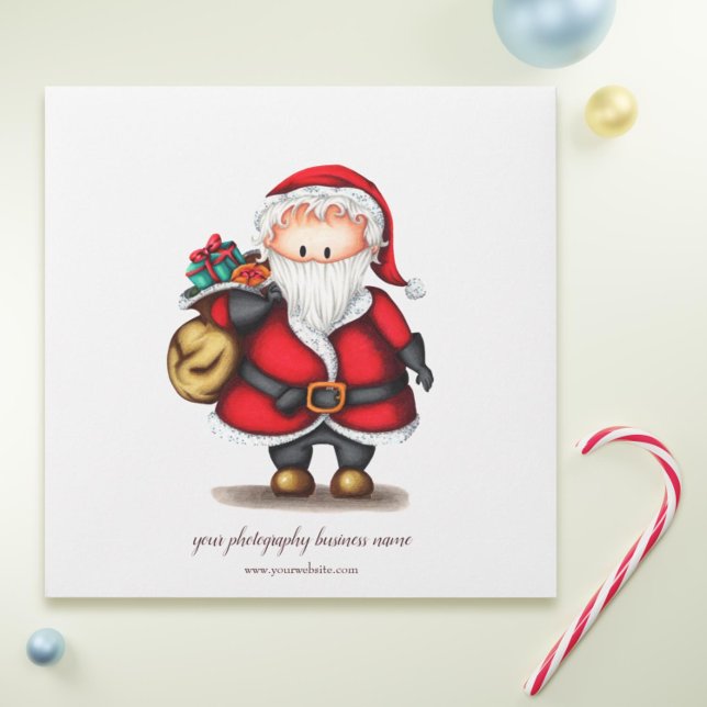Customisable Christmas CD sleeve for photographers Envelope (Cute Santa Claus Christmas Cd sleeve for photography businesses)