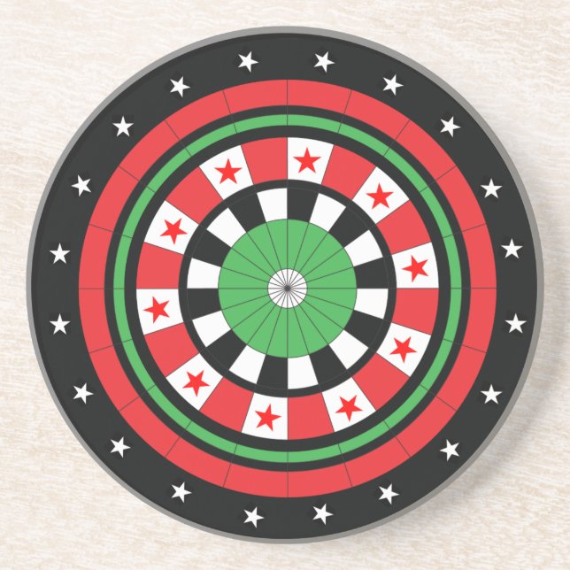 Customisable Christmas Dartboard Coaster (Front)