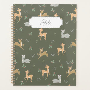 Customisable Christmas Deer Seamless Pattern Planner
