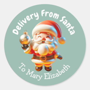 Customisable Christmas Delivery From Santa Sticker