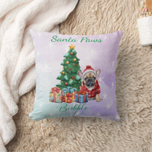 Customisable Christmas Dog French Bulldog Cushion