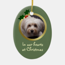 Customisable Christmas Dog Memorial Ornament