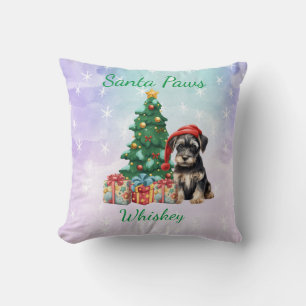 Customisable Christmas Dog Schnauzer Cushion