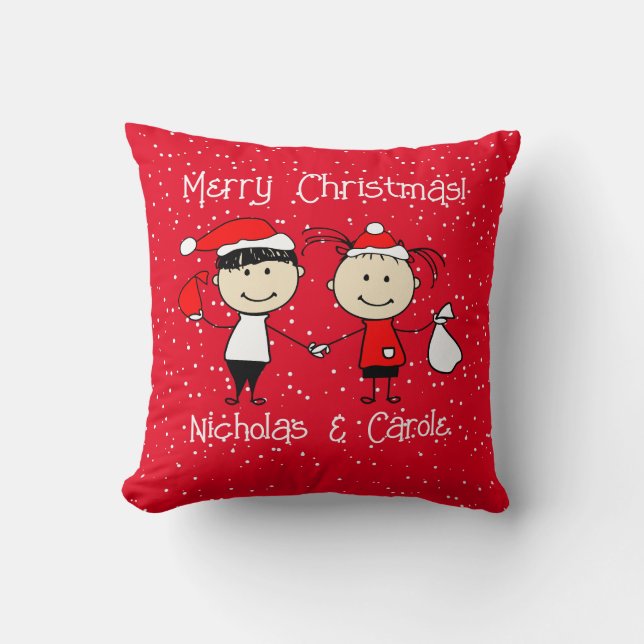 Customisable Christmas for Couples Fun Holiday Cushion (Front)