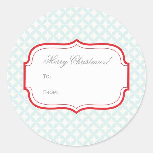 Customisable Christmas Gift Tag Sticker (Front)