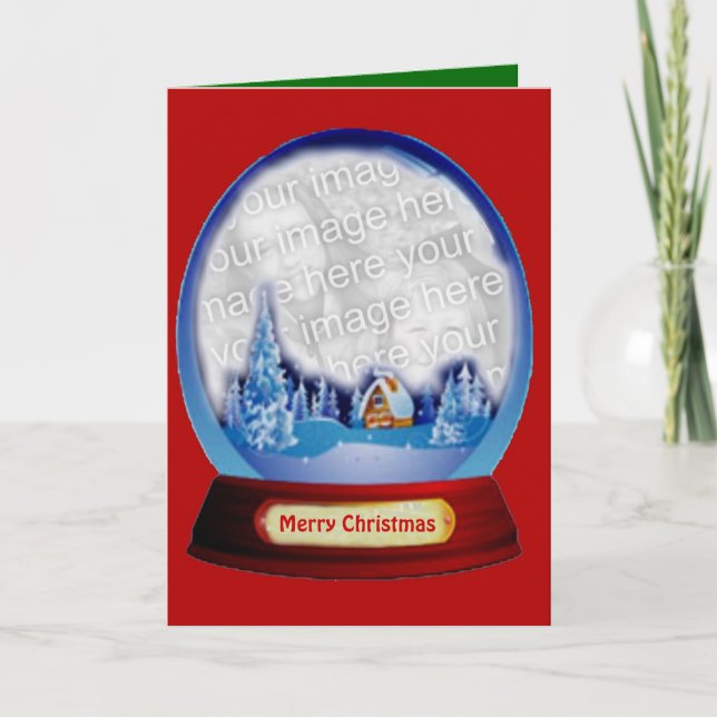 Customisable Christmas Globe Card (Front)