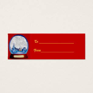 Customisable Christmas Globe Gift Tag