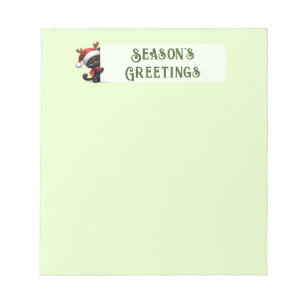 Customisable Christmas Greetings  Cute Cat Notepad