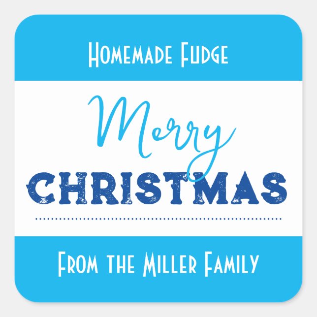 Customisable Christmas Label HM001_22sqv2 (Front)