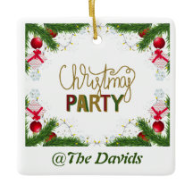 Customisable Christmas Party Ornament