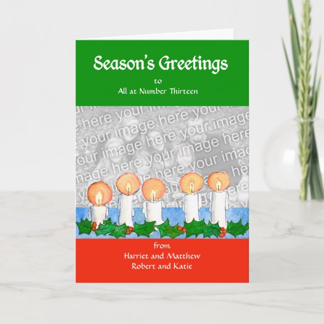 Customisable Christmas  Photo Card (Front)