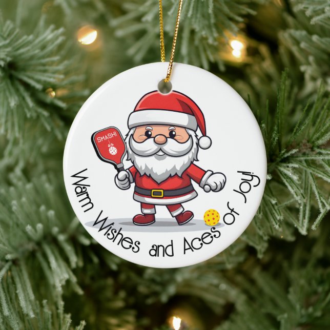 Customisable 🎅Christmas pickleball   Ceramic Ornament (Tree)