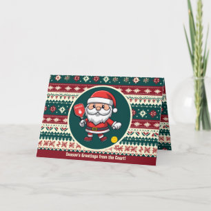Customisable 🎅Christmas pickleball Holiday Card