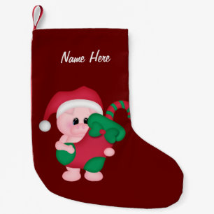 Customisable Christmas Pig Stocking