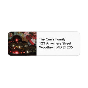 Customisable Christmas Return Address Label