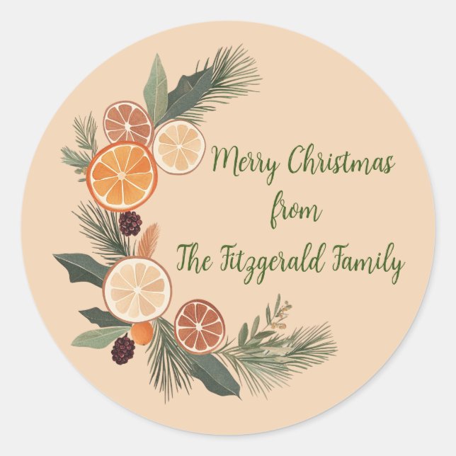 Customisable Christmas Sticker (Front)