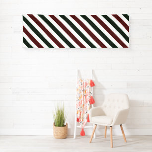 Customisable Christmas Stripes Banner