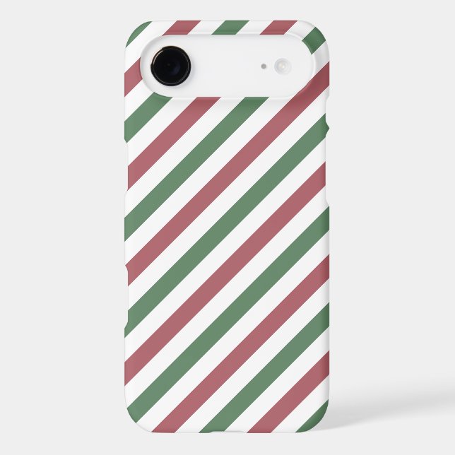 Customisable Christmas Stripes Case-Mate iPhone Case (Back)