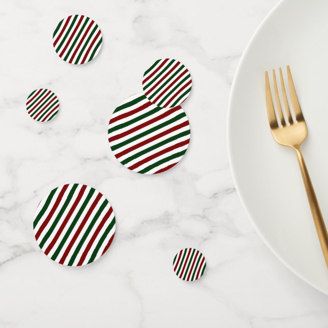 Customisable Christmas Stripes Confetti (Group)