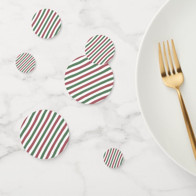 Customisable Christmas Stripes Confetti (Group)