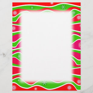 Customisable CHRISTMAS STRIPES LETTERHEAD TEMPLATE