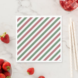 Customisable Christmas Stripes Napkin