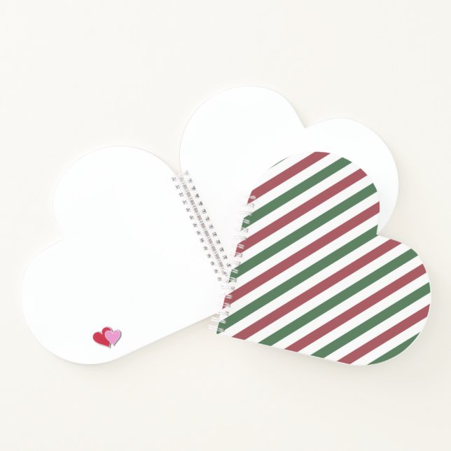 Customisable Christmas Stripes Notebook (Inside)