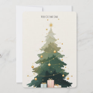 Customisable Christmas Tree Holiday Invitation Car