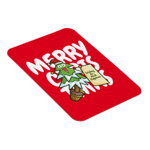 Customisable Christmas Tree wishing Happiness Magnet