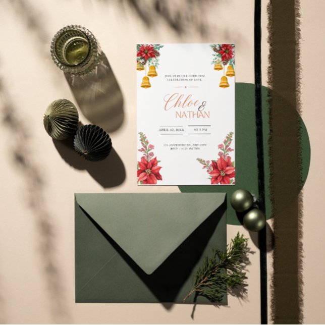 Customisable Christmas Wedding Invitation (Creator Uploaded)
