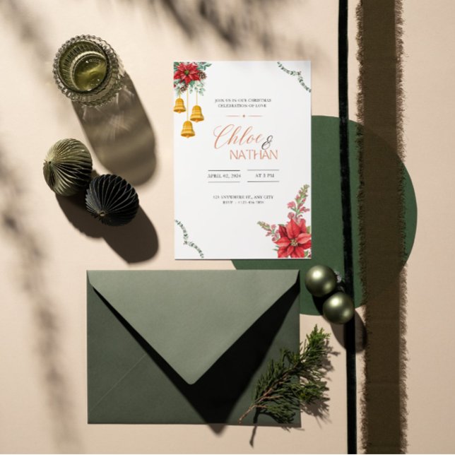 Customisable Christmas Wedding Invitation (Creator Uploaded)