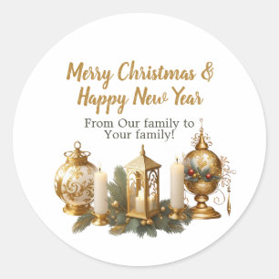 Customisable Christmas wish Classic Round Sticker