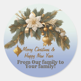 Customisable Christmas wish Classic Round Sticker
