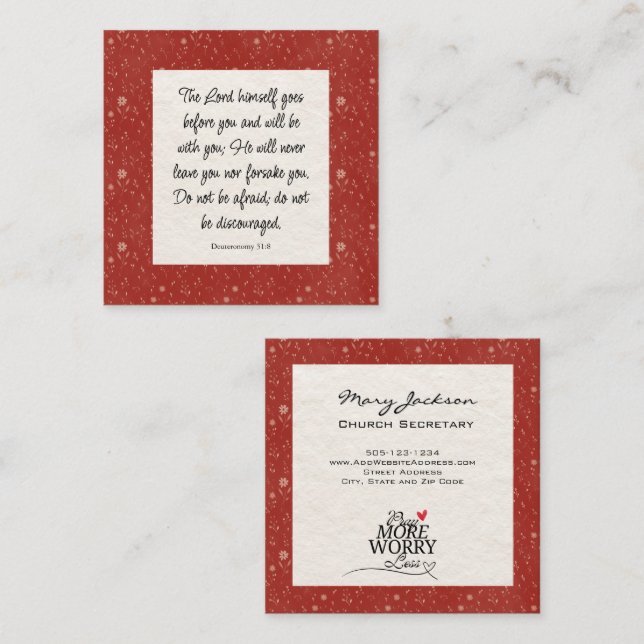 Customisable Church Business Card (Front/Back)