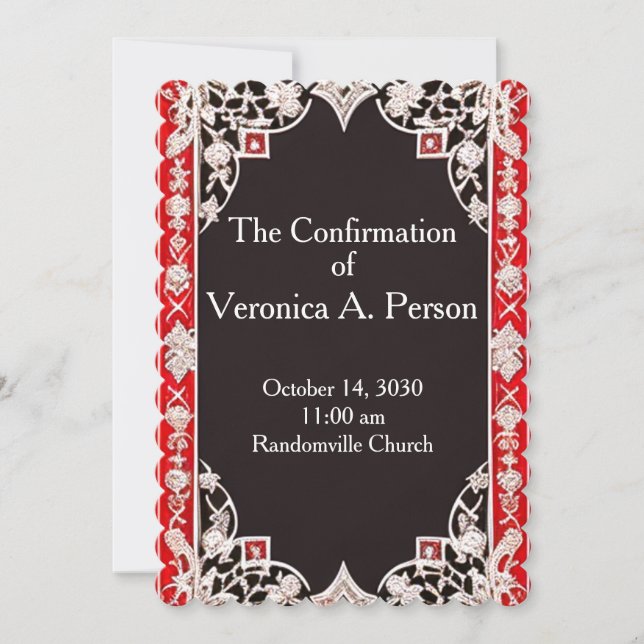 Customisable Church Confirmation Invitation (Front)