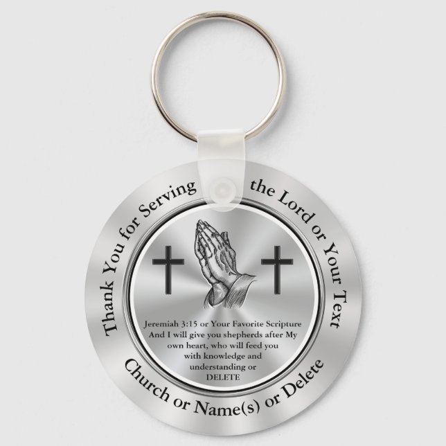 Customisable Church Volunteer Appreciation Gifts Key Ring (Front)