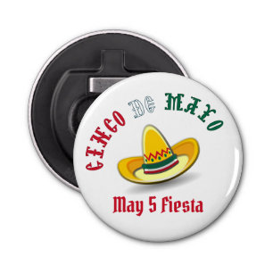 Customisable Cinco de Mayo May 5 Fiesta Bottle Opener