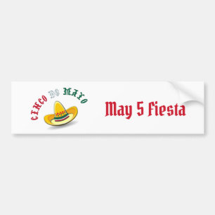 Customisable Cinco de Mayo May 5 Fiesta Bumper Sticker