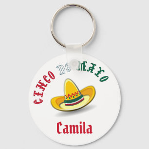 Customisable Cinco de Mayo May 5 Fiesta Key Ring