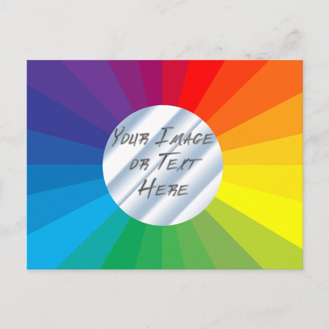 Customisable Circle Frame: Spectrum Collection Postcard (Front)