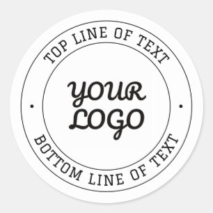 Customisable Circular Text & Logo Replacement Classic Round Sticker