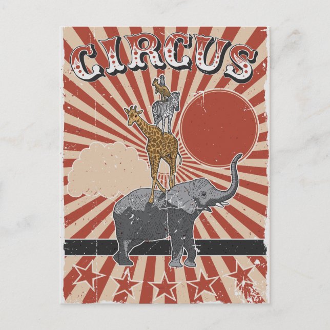 Customisable Circus Postcard (Front)