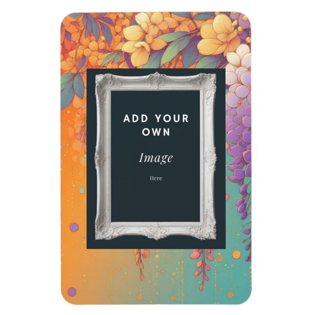 Customisable Citrus Sunset Wisteria Magnet (Vertical)