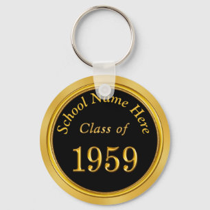 Customisable Class of 1959 Class Reunion Keychains