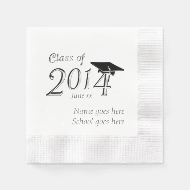 Customisable Class of 2014 Graduation Napkin (Front)