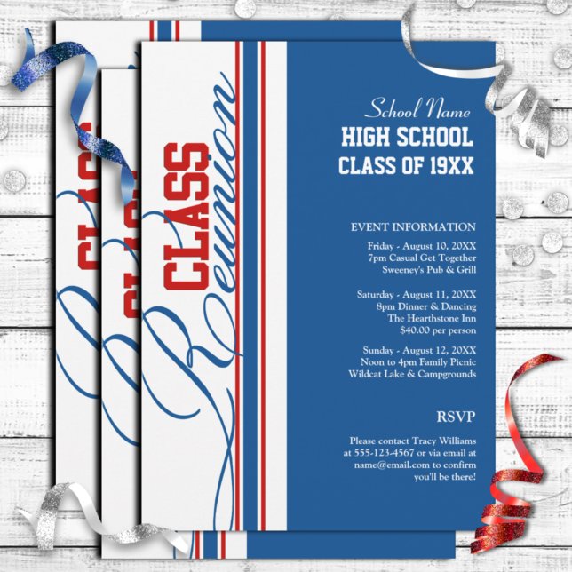 Customisable Class Reunion Invitations (Creator Uploaded)