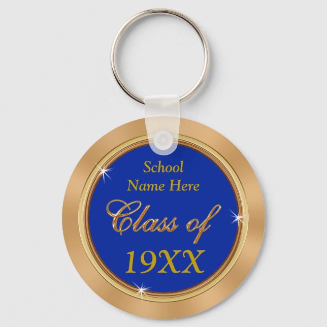 Customisable Class Reunion Keychains, Your TEXT Key Ring (Front)